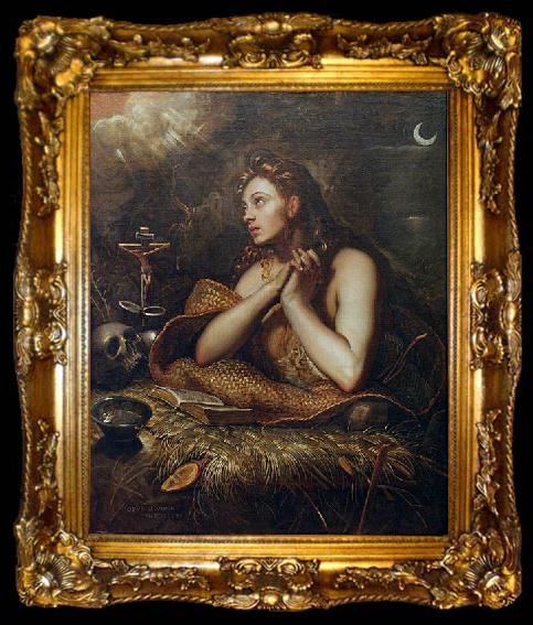 framed  Domenico Tintoretto The Penitent Magdalene, ta009-2